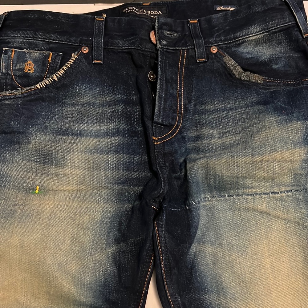 Dark blue Scotch and Soda “ Gently Used” Size: W:29 L:32